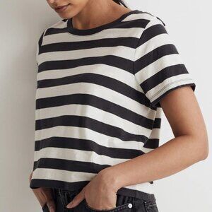 Madewell Softfade Cotton Boxy-Crop Tee XS
